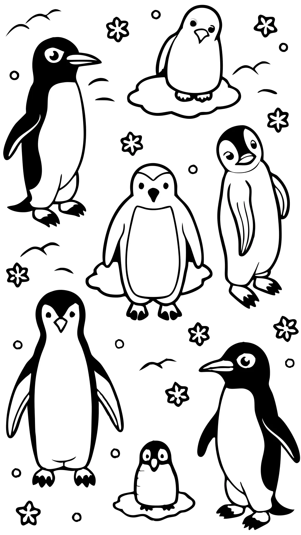 Páginas para colorear de pingüinos imprimibles gratis